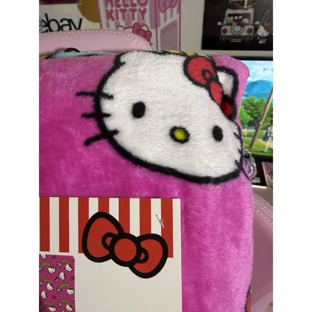 Hello Kitty Throw Blanket Silk Touch Pink Meow Rainbow Cupcake 2025 Sanrio